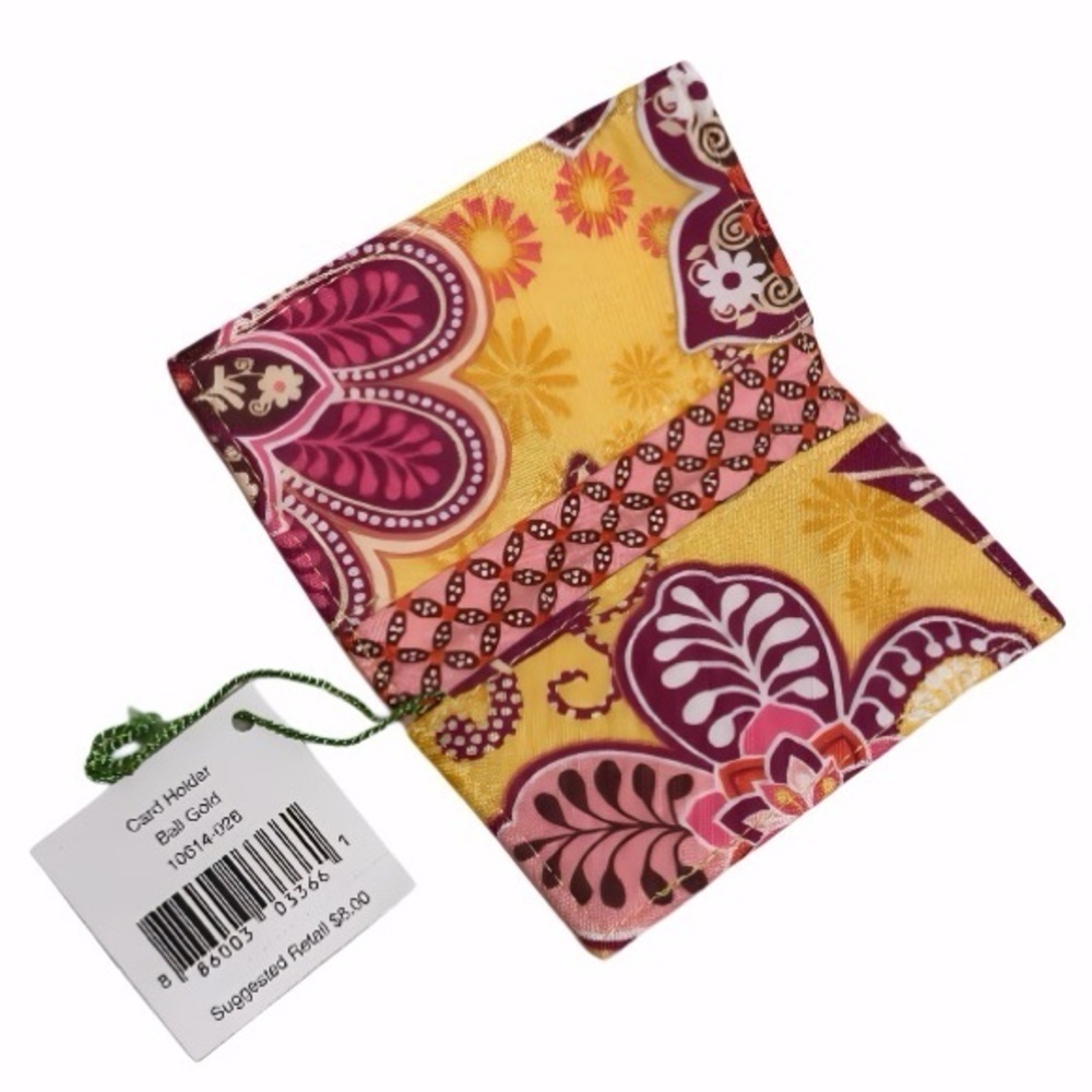 Vera Bradley Bali Gold Pattern Get Carried Away Travel Tote and Card Holder Set - Picture 13 of 16